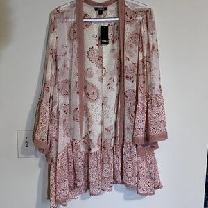 Torrid Pink Floral Kimono Top